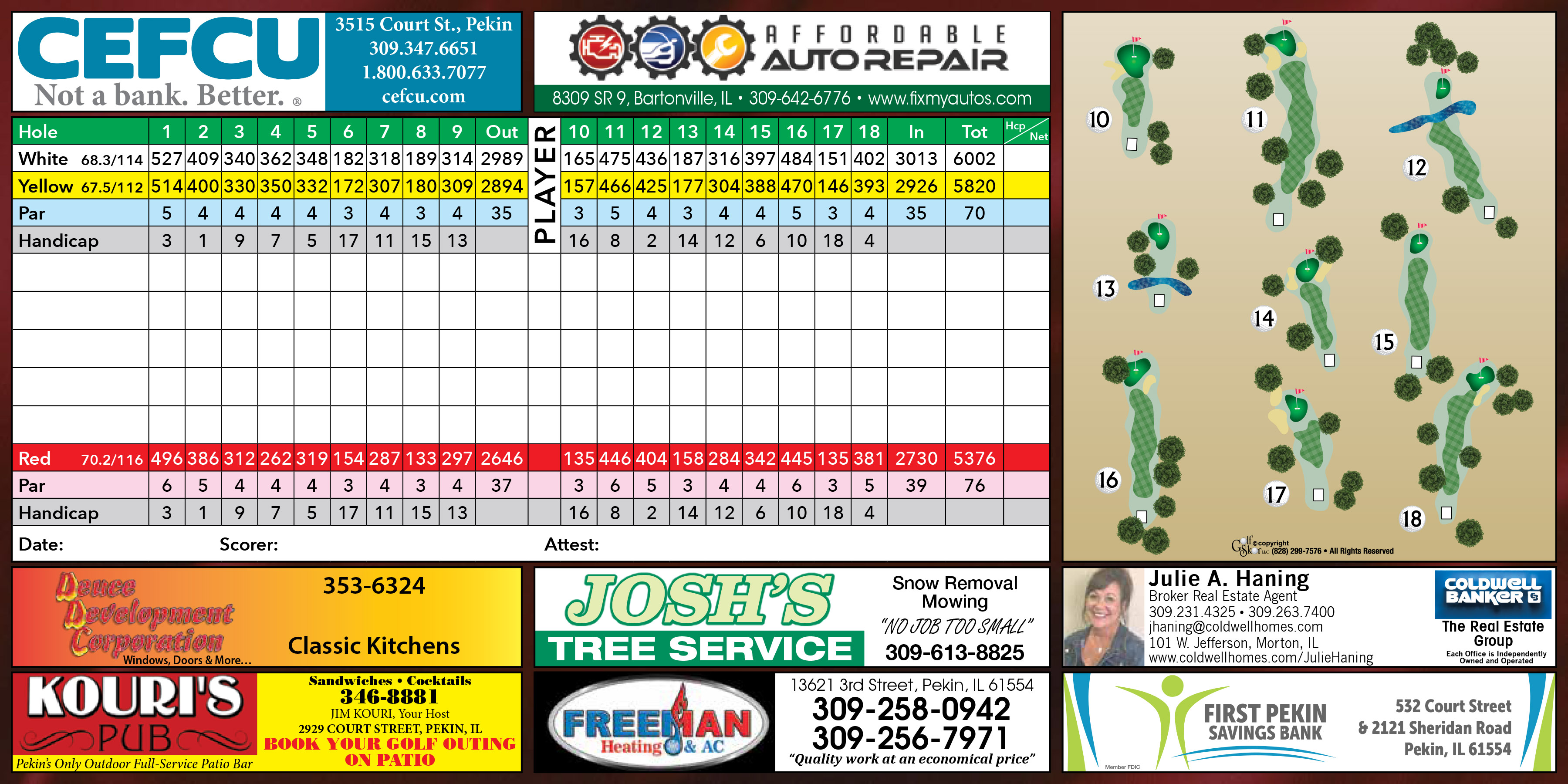 Parkview, Pekin, Illinois Golf course information and reviews.